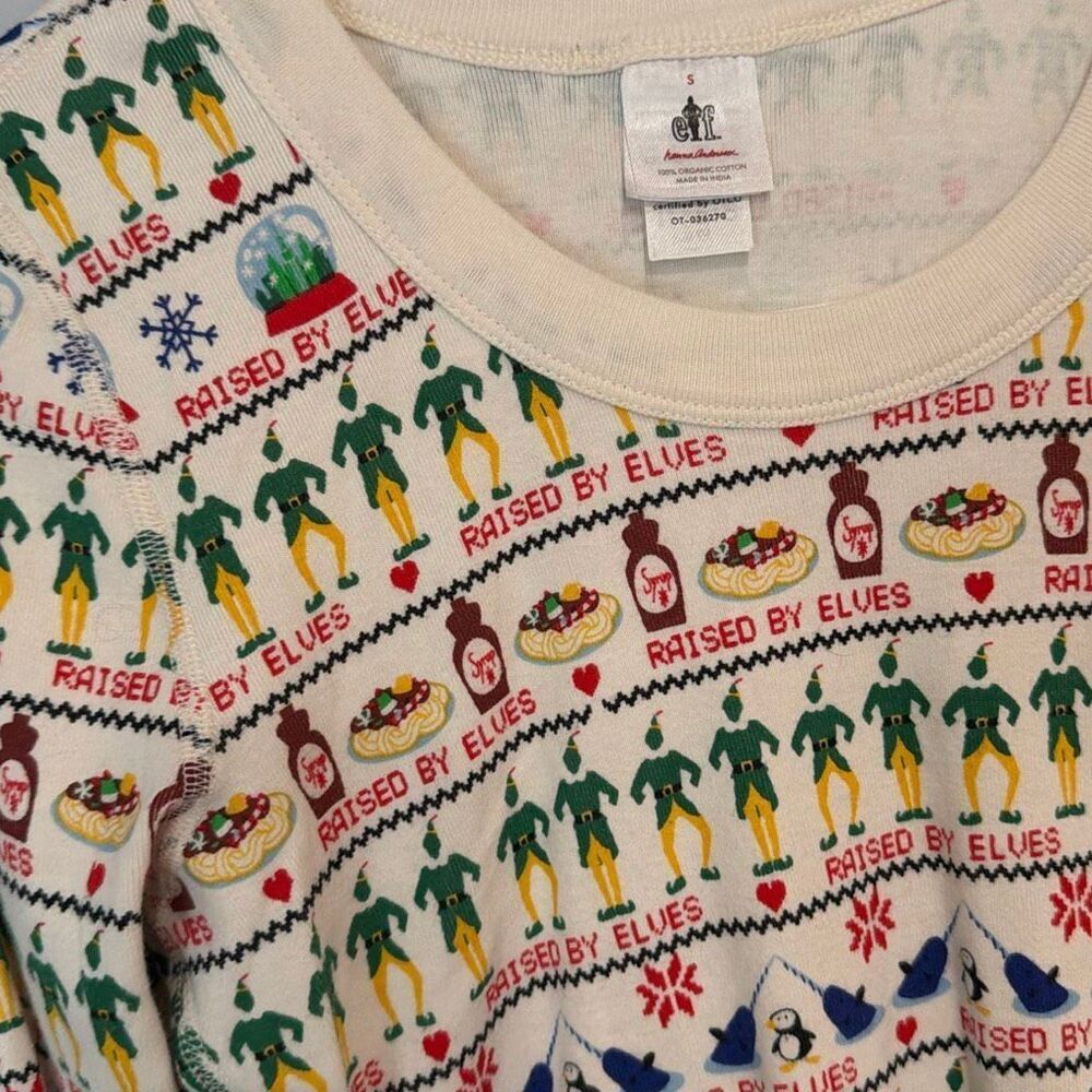 Hanna Andersson Elf Movie Printed Pajama Set Size Small Christmas #900
